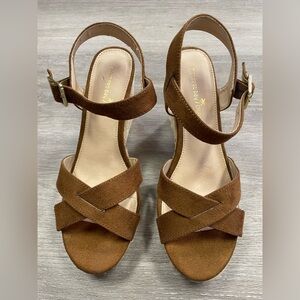 Montego Bay Club Brown Espadrille Sandals Women’s Size 9.5